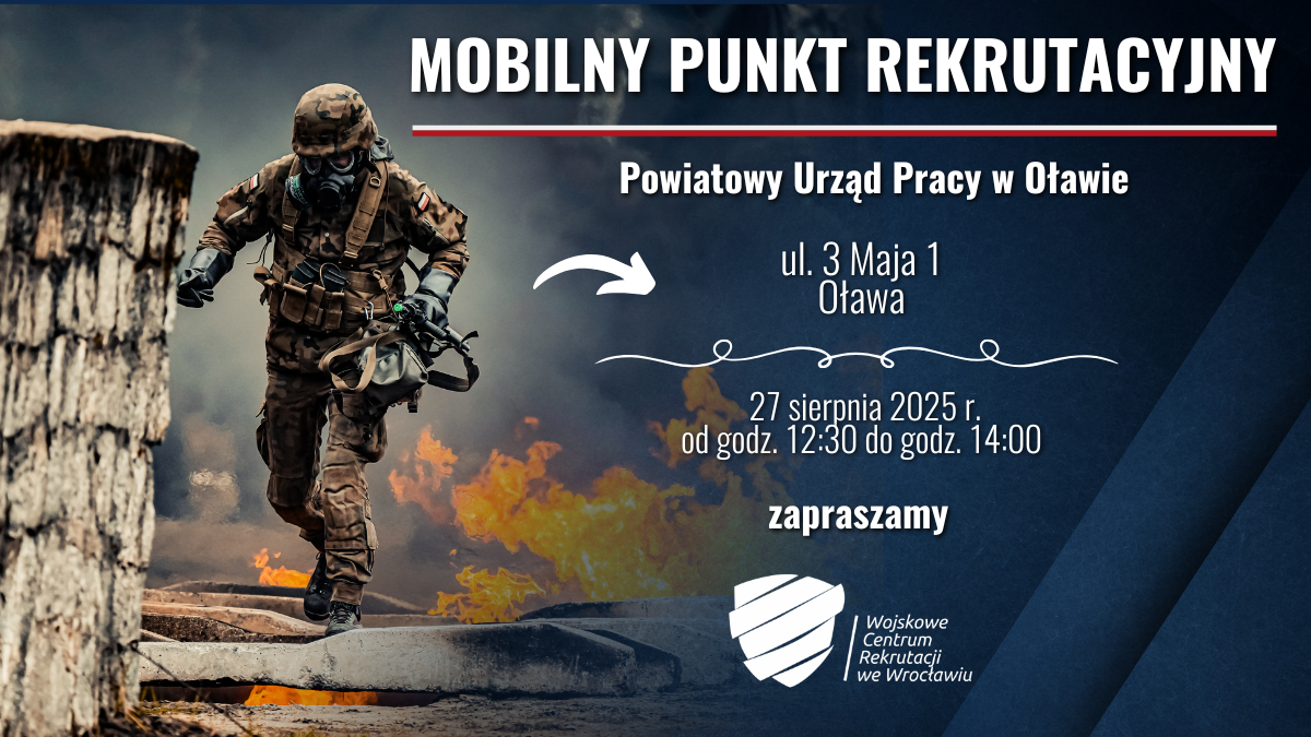 Obrazek dla: Mobilny Punkt Rekrutacyjny Wojska Polskiego w PUP Oława –...