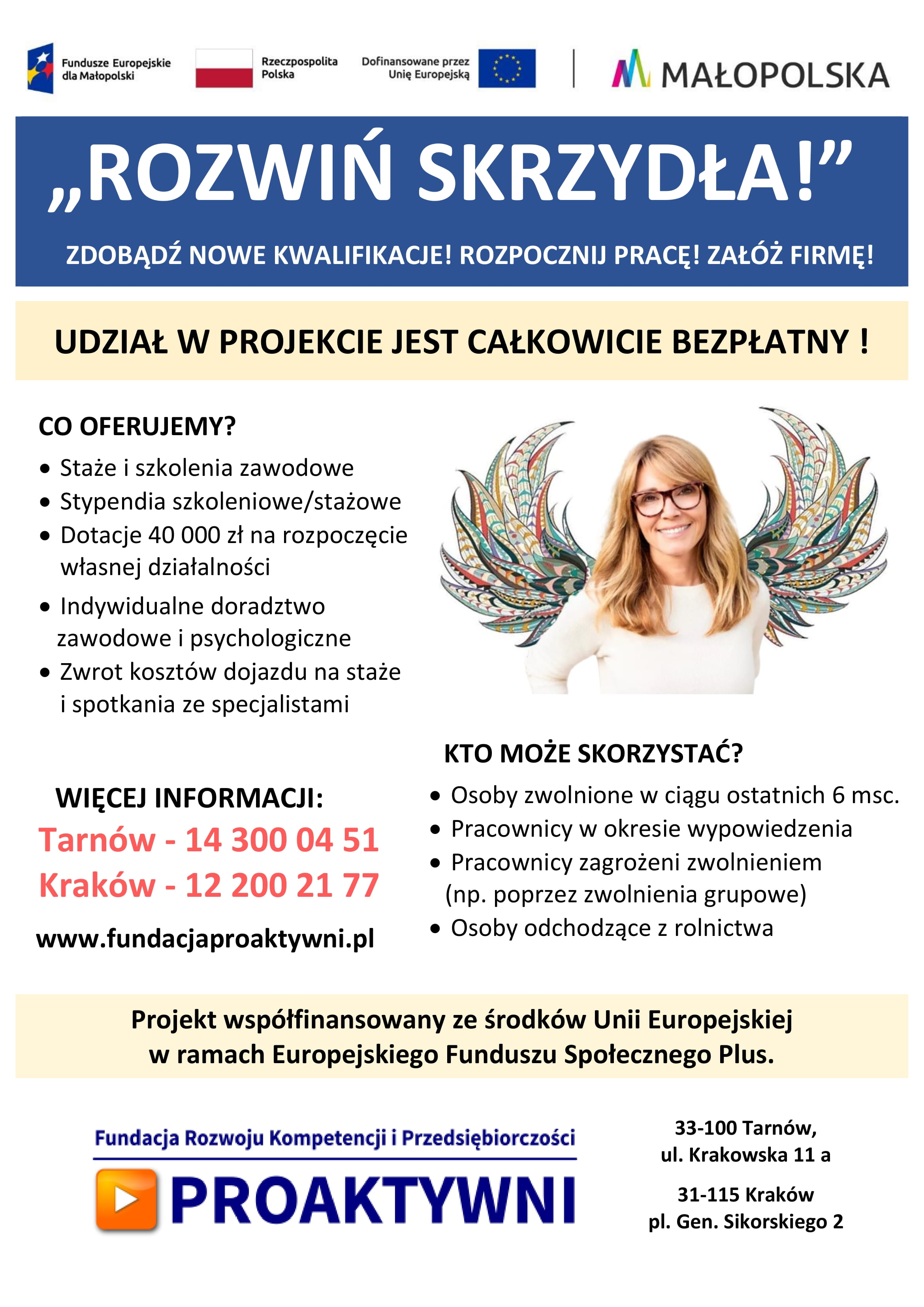 Plakat projektu Rozwiń SKRZYDŁA