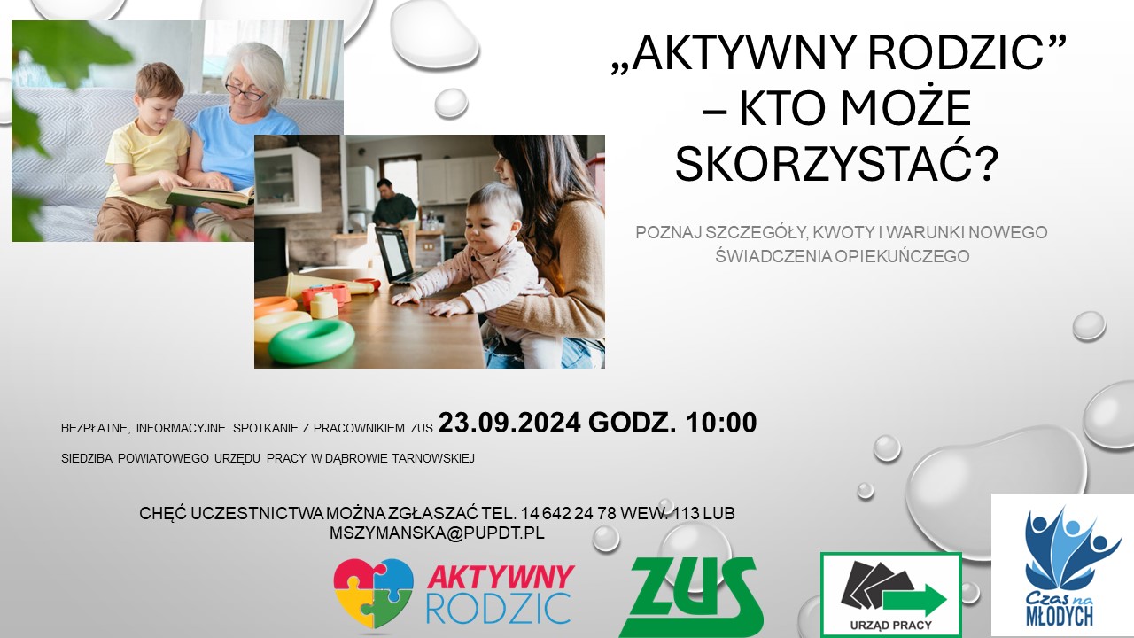 PLAKAT PROMOCYJNY babciowe ZUS