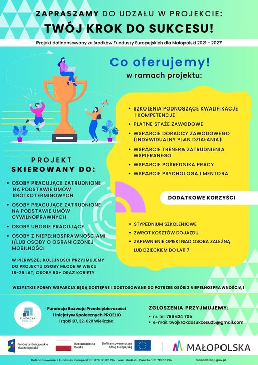 plakat do projektu Twój Krok do Sukcesu