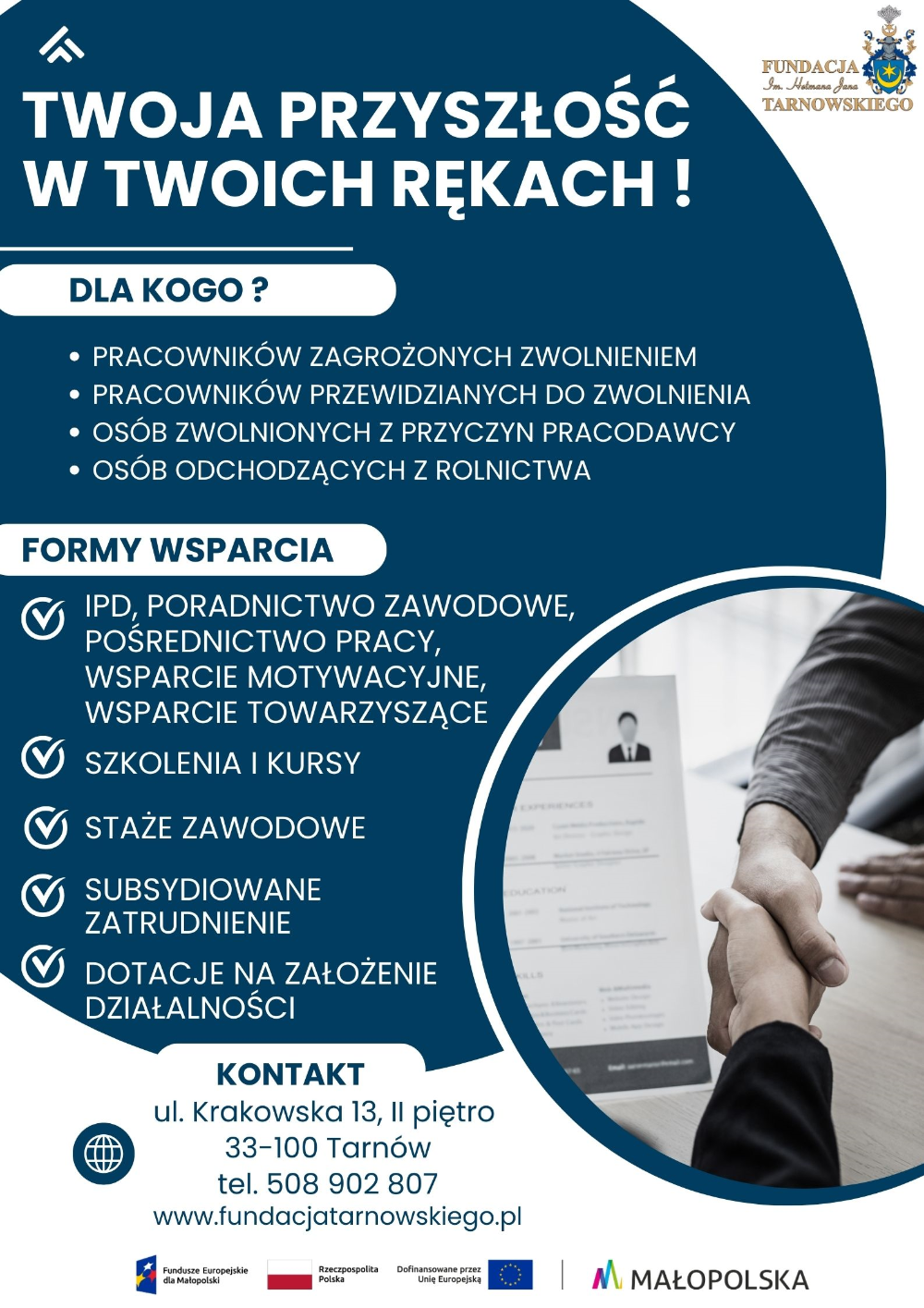 plakat do projektu: Twoja przyszłość w Twoich rękach!